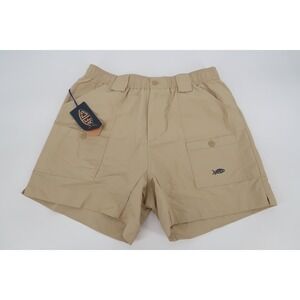 AFTCO Men's 36x6 Khaki Tan Classic Fit The Original Fishing Shorts M01 NEW